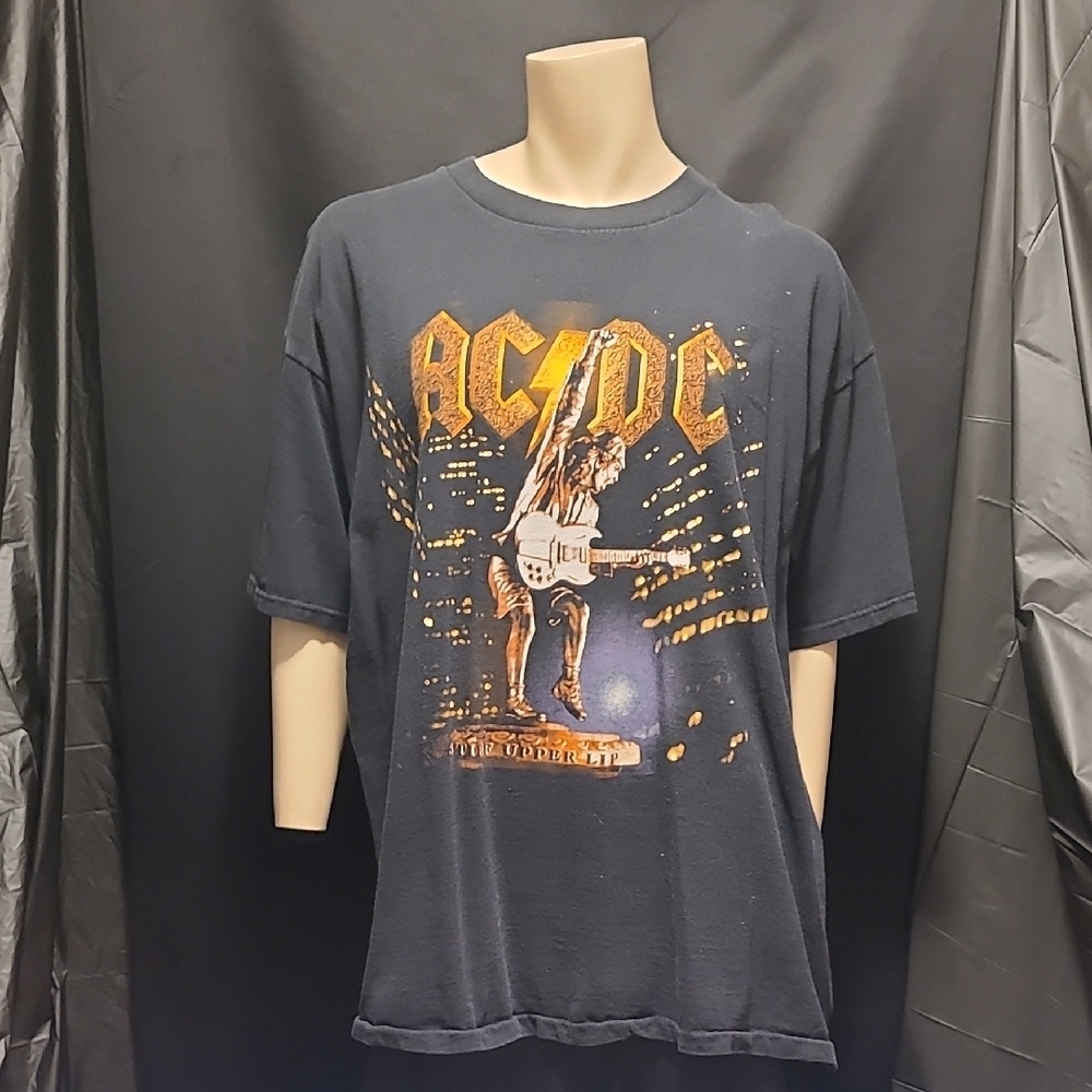 Vtg 90's Ac/Dc Band Tour Shirt Mens Tee SINGLE STITCH  Rock Rare Size L